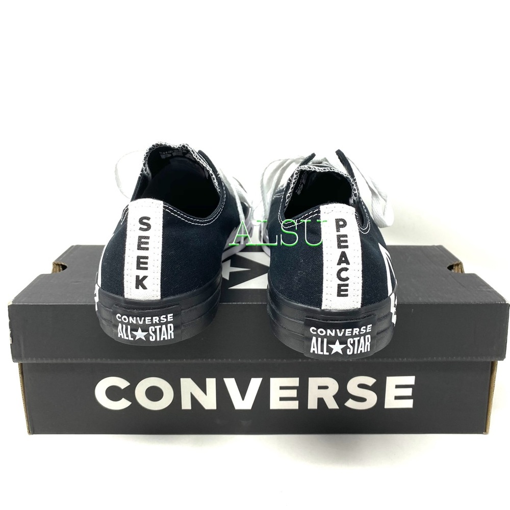 Converse Chuck Taylor ☮️ AS Canvas Low Skate Men’s Size Black Sneakers 165769F - Picture 11 of 13